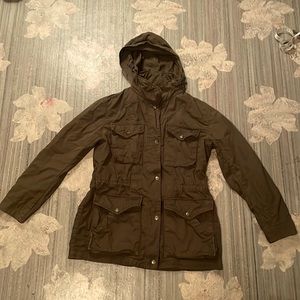 Vince cotton Army green Utility jacket with hood Small